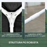 Gazebo 4x3 m Pieghevole con Zanzariera e 2 Ingressi, in Metallo e PE, Grigio Scuro