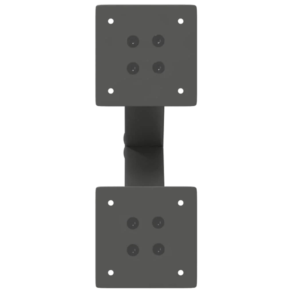 Set di 2 gambe per tavolino a forma di X 38 x 42-43 cm con piedini regolabili design moderno in acciaio antracite 02_0057168