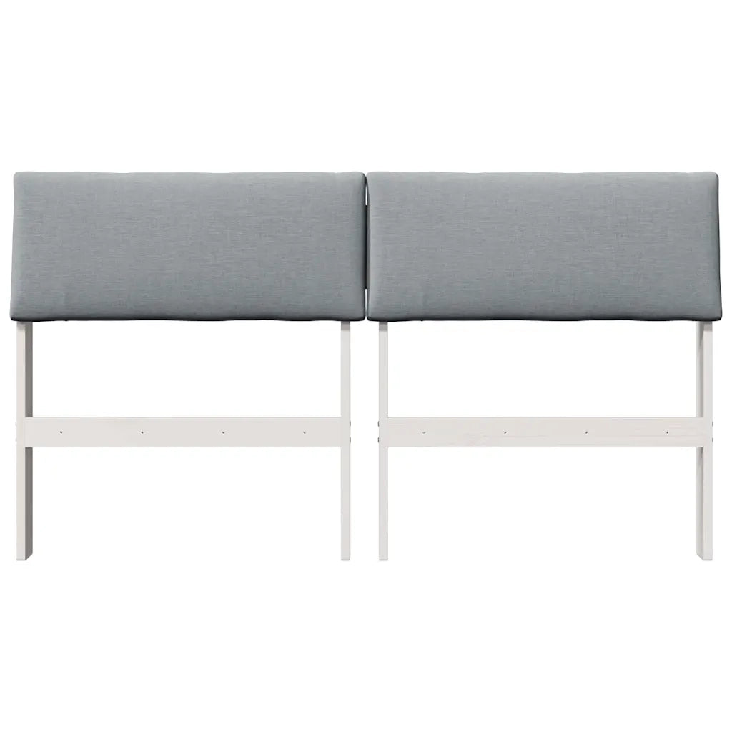 Testiera imbottita Grigio chiaro 135 cm Pino massello