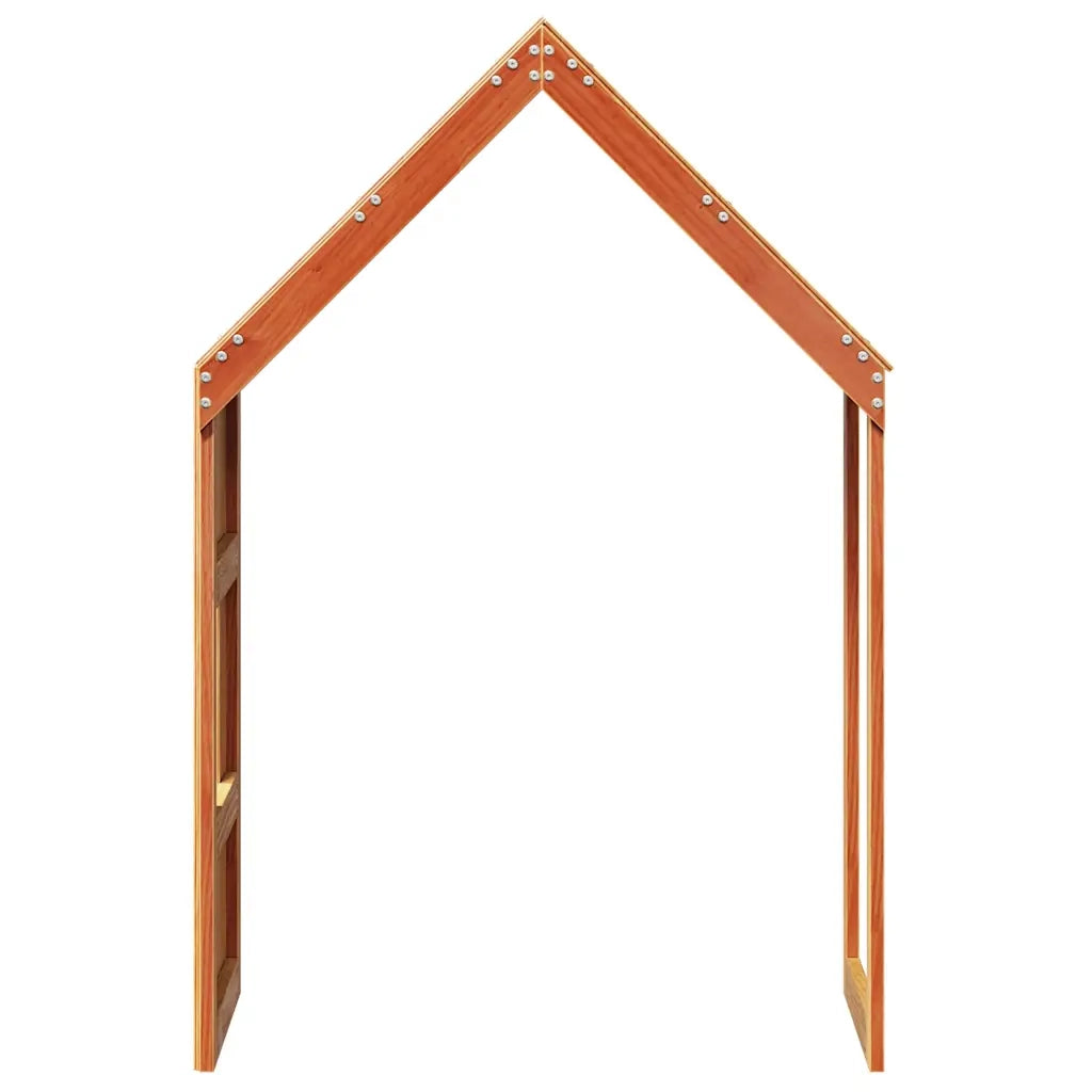 Tetto Letto Bambini Marrone Cera 55x99x139,5 cm Massello Pino CFW1364002