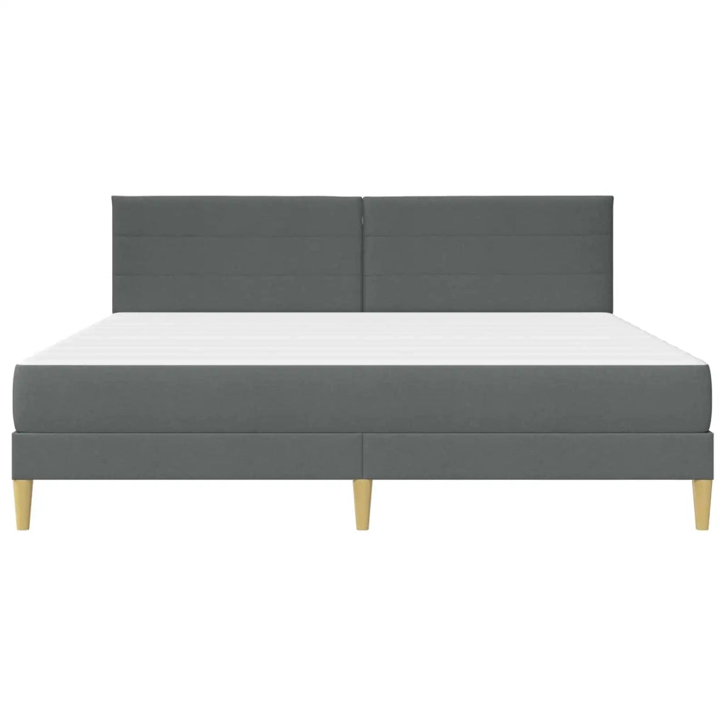 Struttura letto con materasso Grigio scuro 180 x 200 cm Tessuto 3415352