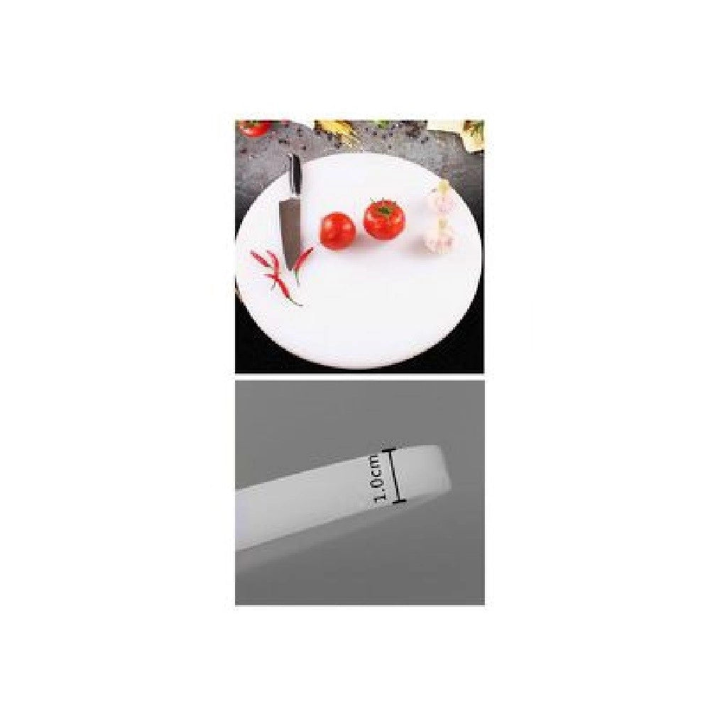Trade Shop - Tagliere In Plastica Manico Rotondo 34x1cm Tagliare Verdure Frutta Cucina 99415 -