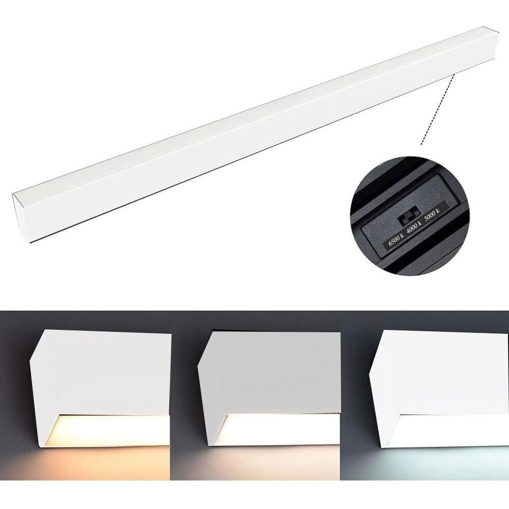 Trade Shop - Lampadario Led Lineare A Sospensione Soffitto 40w Modulare Tecnologia Cct Ll57-120c-3c - Bianco