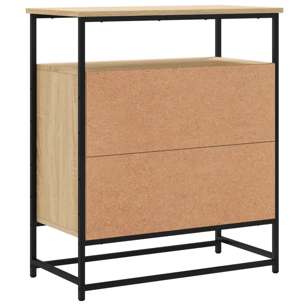 Credenza Rovere Sonoma 69x35x80 cm in Legno Multistrato