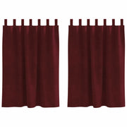 Tende Oscuranti | Tende Blackout 2 pz Rosso Vino 140 x 140 cm Velluto