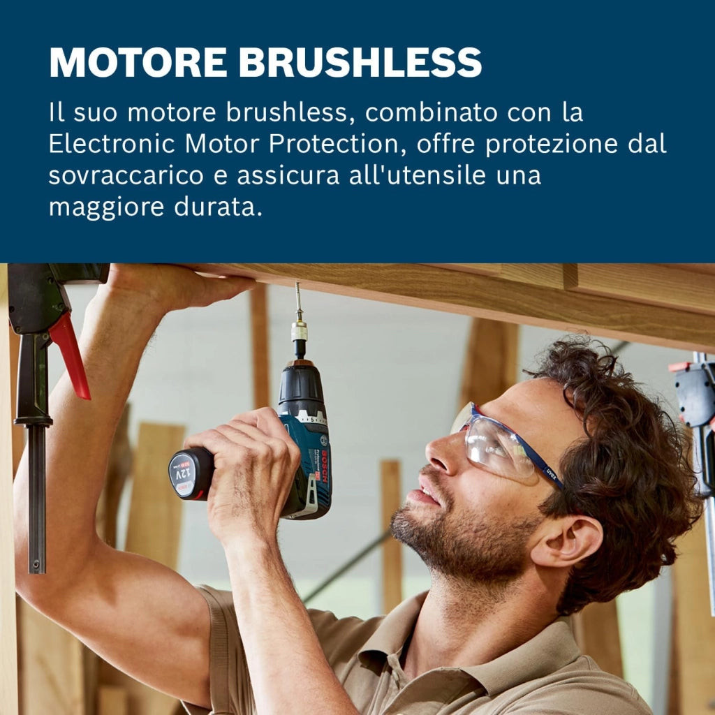 Bosch Professional GSR 12V-35 FC FlexiClick System Trapano-avvitore a Batteria 12V System, Include 2 Batterie 3.0 Ah, Caricabatterie Rapido GAL 12V-40,Include Mandrino GFA 12-B, in L-BOXX, 06019H3001