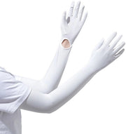 Manopole lunghe senza dita per donne - manopole antiscivolo per uso esterno - manopole touchscreen con avambracci rinfrescanti - adatte per pescare, guidare, andare in bicicletta e attività all'aperto estive