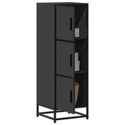 Credenza Nera 35,5x35x106,5 cm Legno Multistrato Metallo 849064