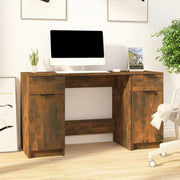 Scrivania con Mobile Laterale Rovere Fumo in Legno Multistrato 3115913
