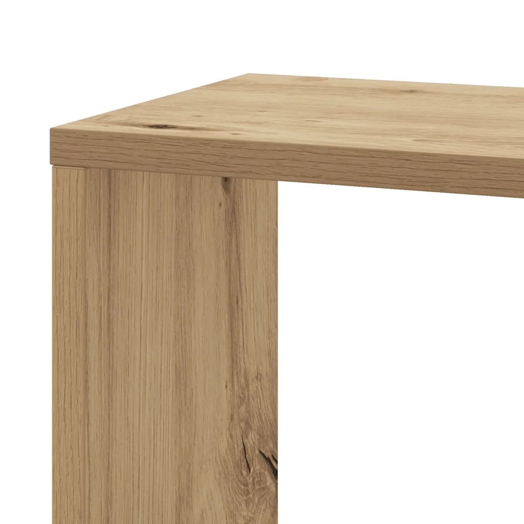 Scaffale Angolare Muro | Mensola a parete Rovere Artigianale 45x45x147 cm Legno