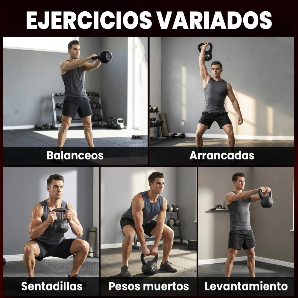 Kettlebell 14 kg ¨C zephmum ¨C Nero 26x18x32 cm