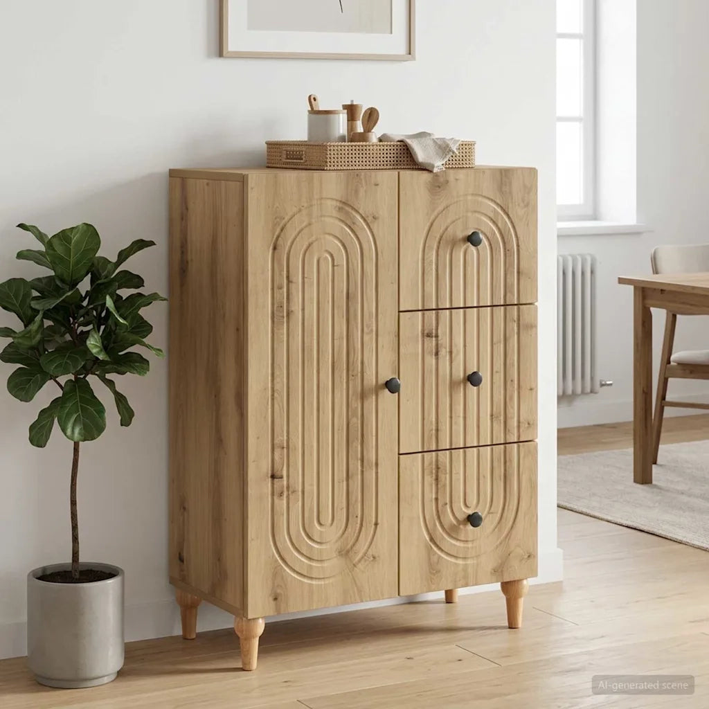 Credenza con cassetto Rovere Artigianale 66 x 34,5 x 90 cm 894174