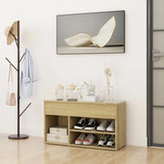 Panca Portascarpe Rovere Sonoma 103x30x54,5 cm in Truciolatocod mxl 79181