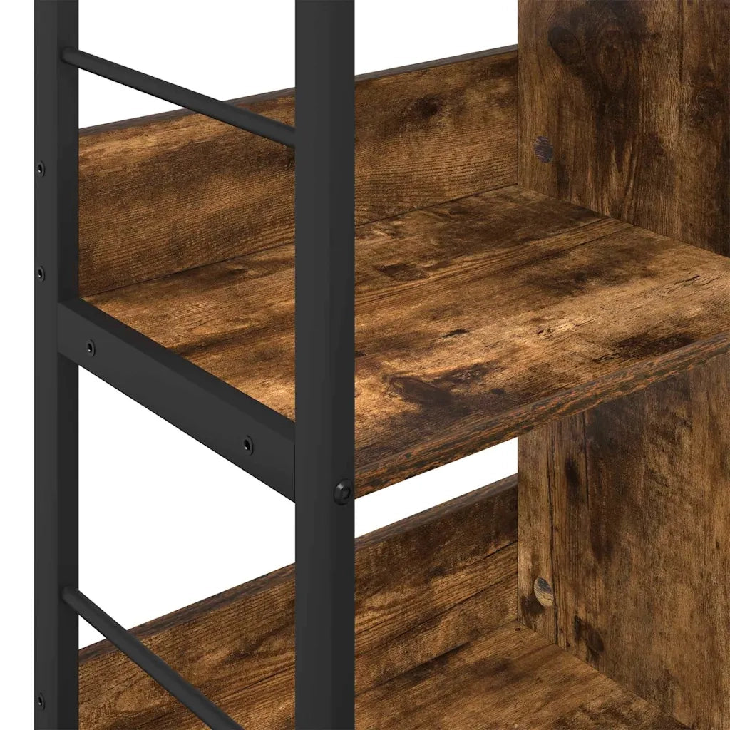 Libreria-Scaffale per Libri-Mobile di Stoccaggio Rovere fum¨¦ 82 x 32 x 79 cm Legno multistrato