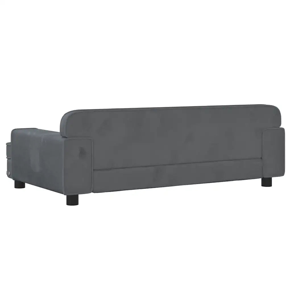 Lettino per Cani Grigio Scuro 90x53x30 cm in Velluto CFW8482373