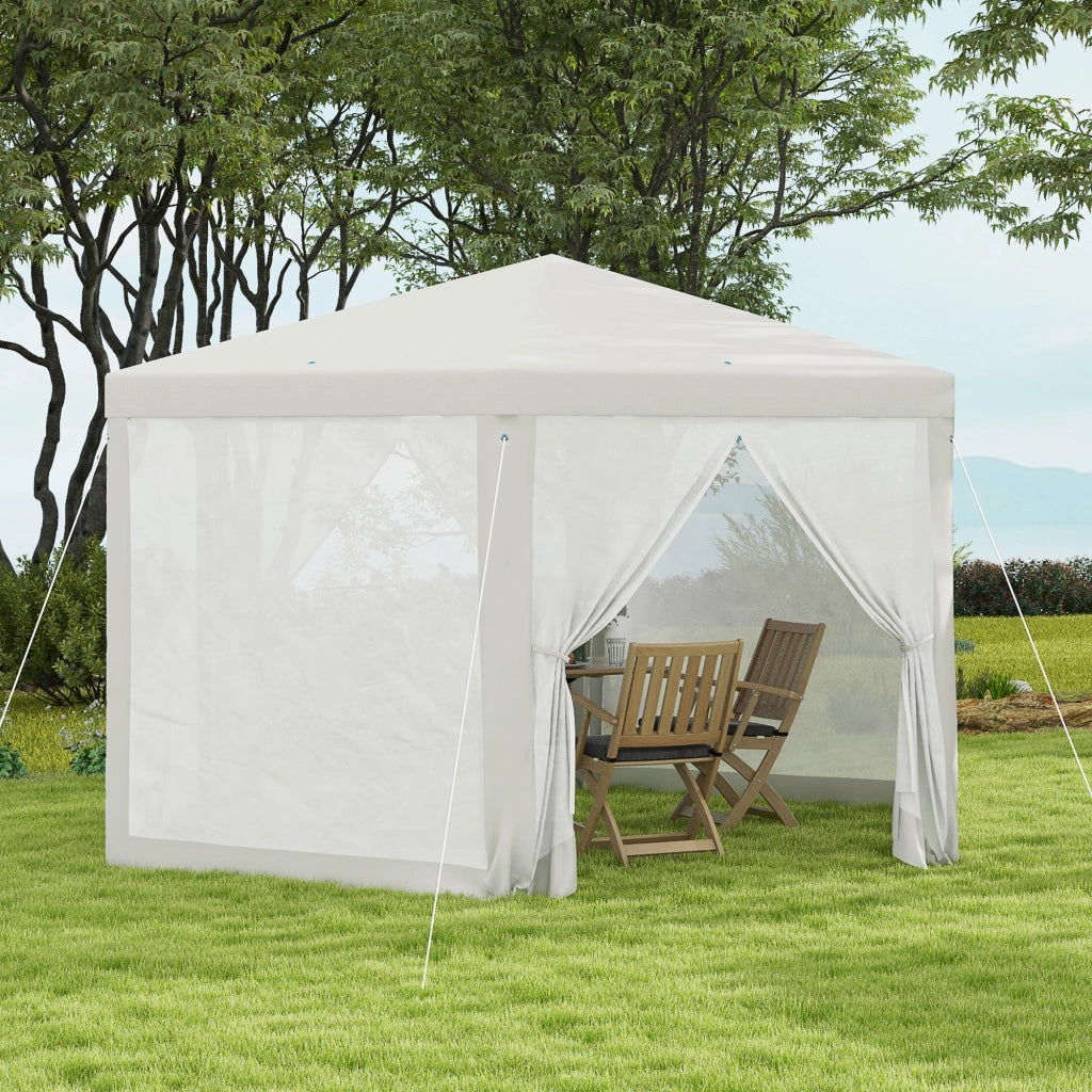 Gazebo da Giardino 6 Angoli ¨C Zephmum ¨C Creme 394x341x250 cm