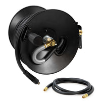 Avvolgitubo per aria compressa 15 m, avvolgitubo manuale in acciaio, per 20 bar, facile montaggio