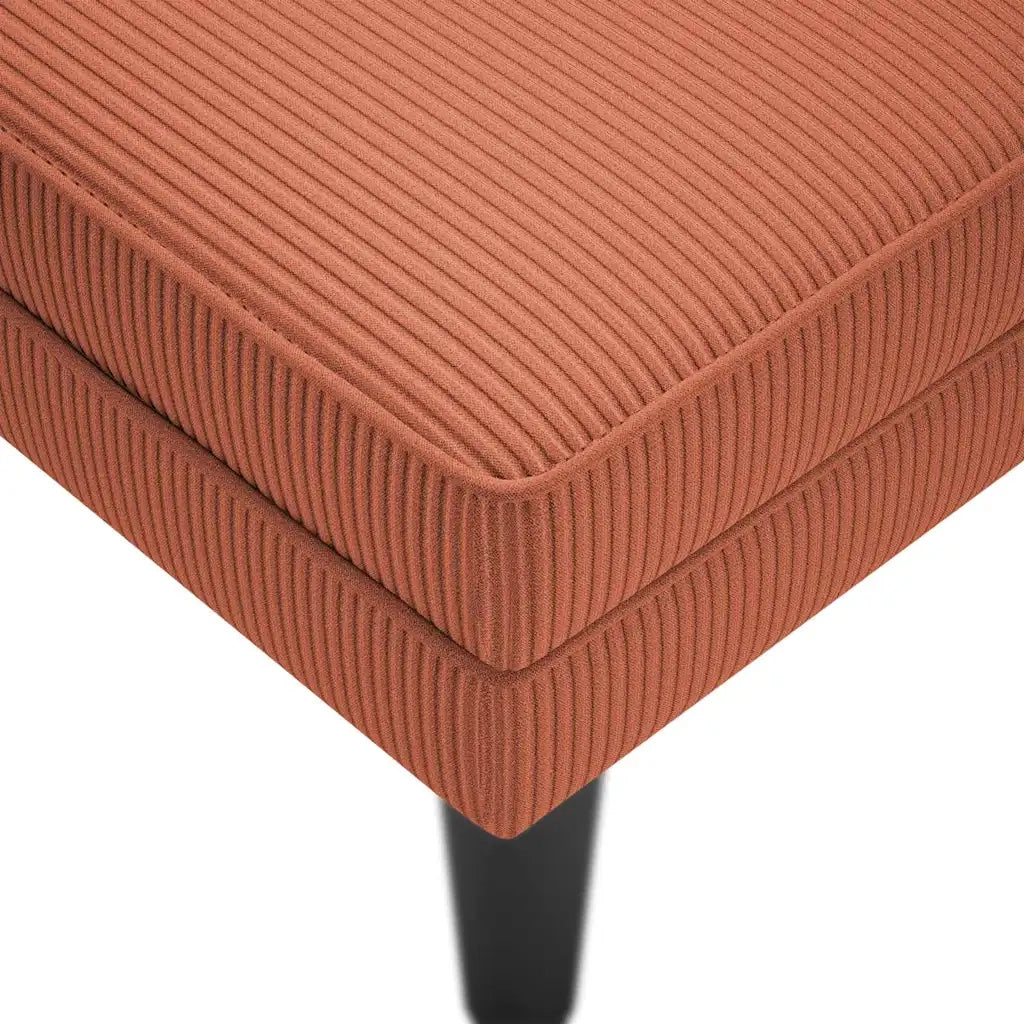 Sdraio con Cuscino Destro in Velluto a Coste Rosso Arancione CFW8282246