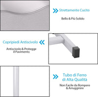 Poggiapiedi Pedicure Manicure, Sgabello Pedicure Estetista Regolabile in Altezza, Poggia Piedi per Pedicure con Cuscino Spesso (Bianco)