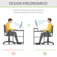 Supporto per monitor computer TV supporto per schermi in vetro acrilico trasparente 53x19x9 cm