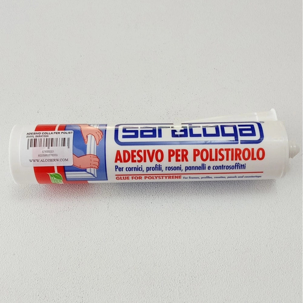 Saratoga 300ml adesivo colla bianca per polistirolo in cartuccia