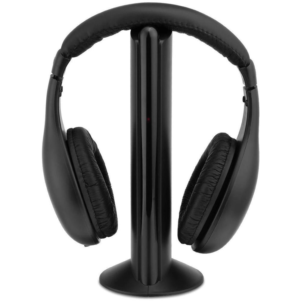 Trade Shop - Cuffia Cuffie Wireless 5 In 1 Senza Fili Wi-fi Microfono Radio Fm -