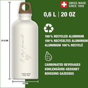 Bottiglia di bevanda (06 l) - inerte climaticamente e senza perdite di aluminio - Made in Svizzera