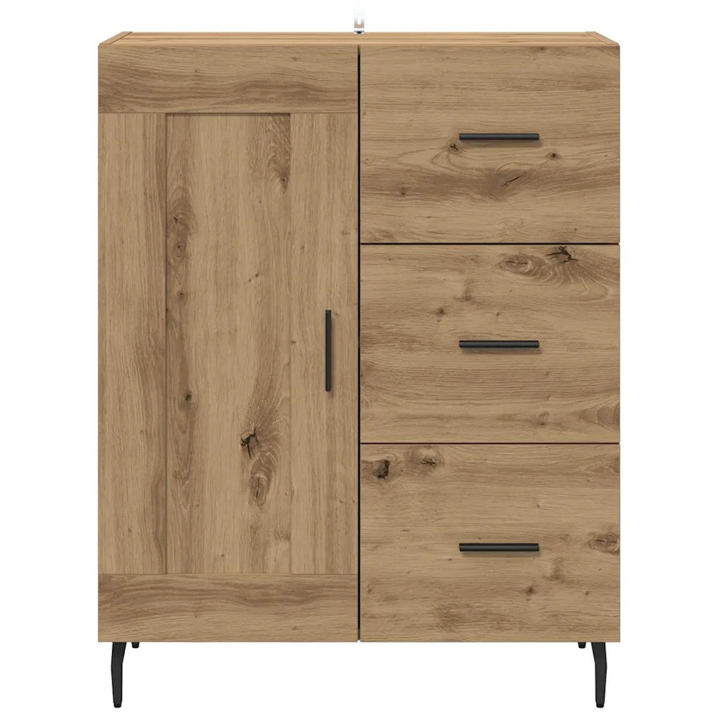 Credenza con Cassetto-Buffet-Armadio da cucina Rovere artigianale 69,5 x 34 x 90 cm 164387