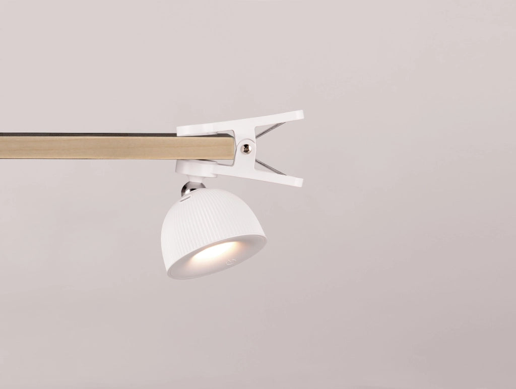 Lampada tavolo con clip LED bianca dimmer RL Maxima