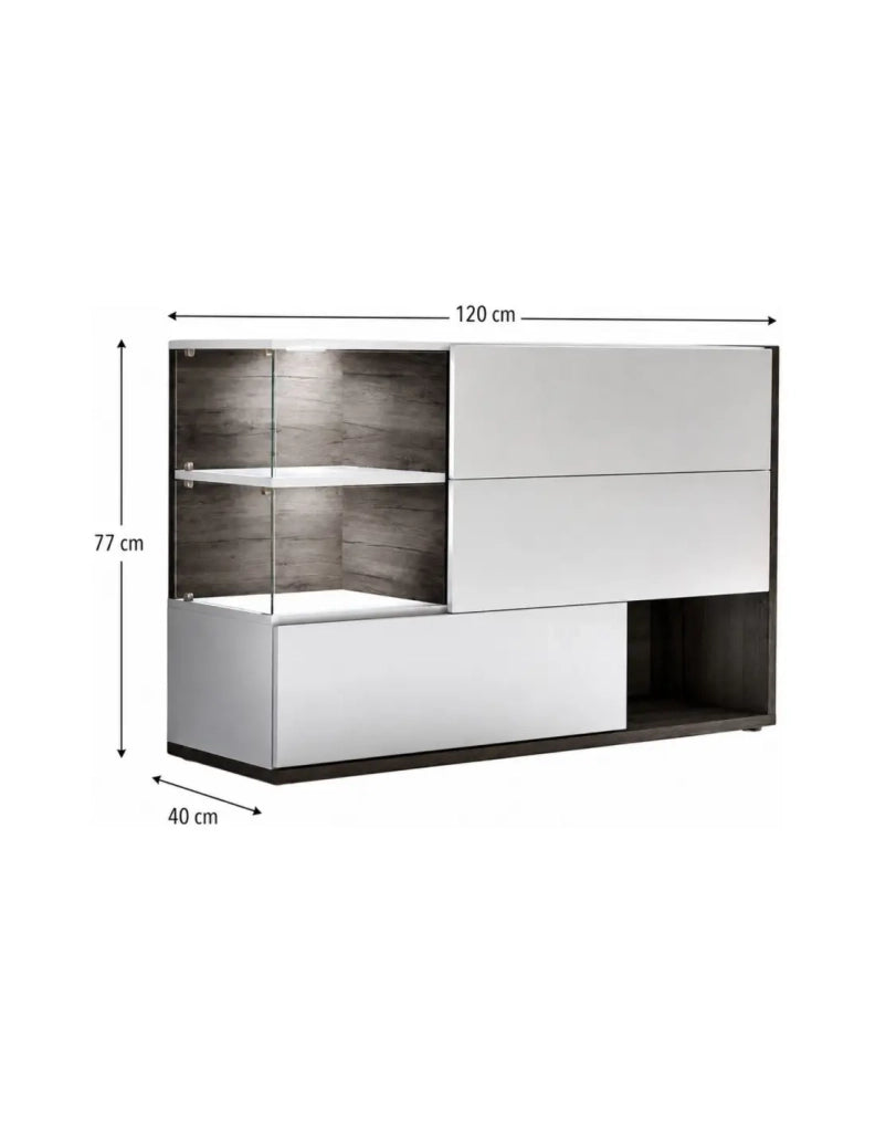 Buffet KLIS – Credenza con tre porte e tre nicchie