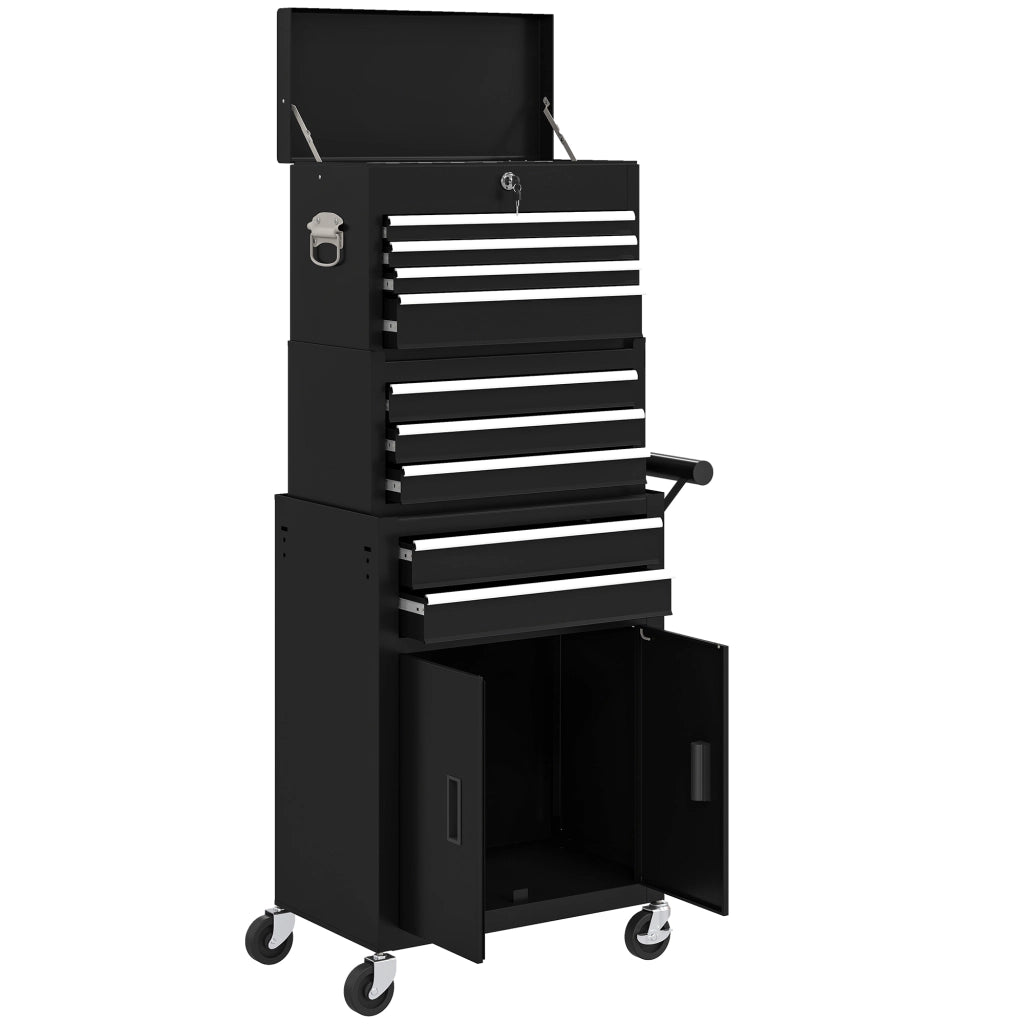 Cassettiera con 9 Cassetti ¨C Zephmum ¨C Acciaio Nero 60x40x