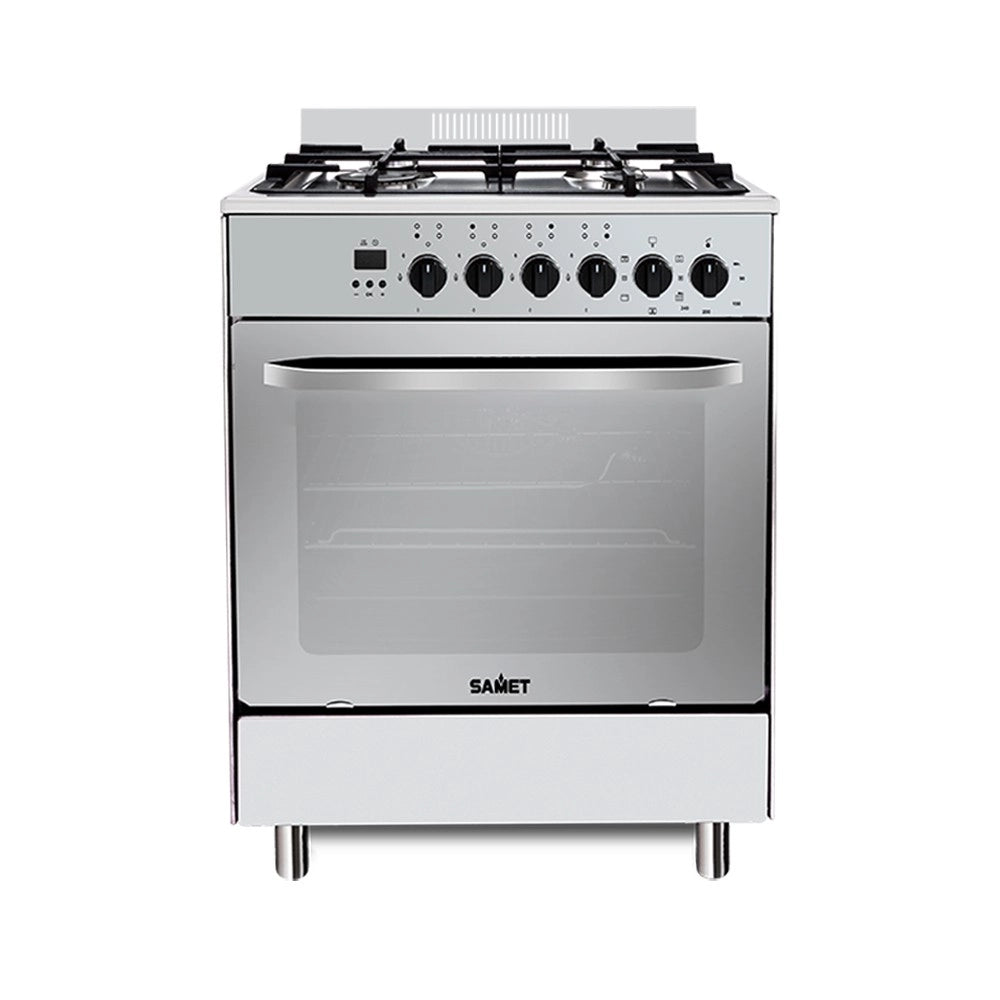 Cucina a Gas Stromboli 60x60 cm Inox con Forno Multifunzione Classe A Samet