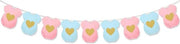 Banner per Reveal del Sesso per Festa di Nascita (Azzurro, Rosa)