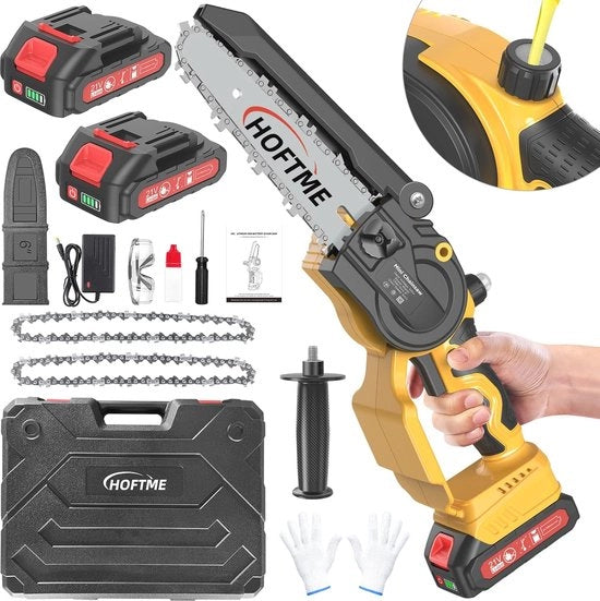 Mini Zappa a Catenaria Senza Fili 15,2 cm con Batteria Litio per Potatura e Lavorazione del Legno