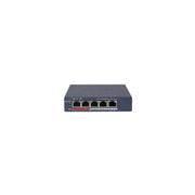 Switch hikvision 4 × 10/100 mbps poe port,1 × 10/100 mbps rj45 port poe power budget 45w, - ds-3e1105p-ei/m