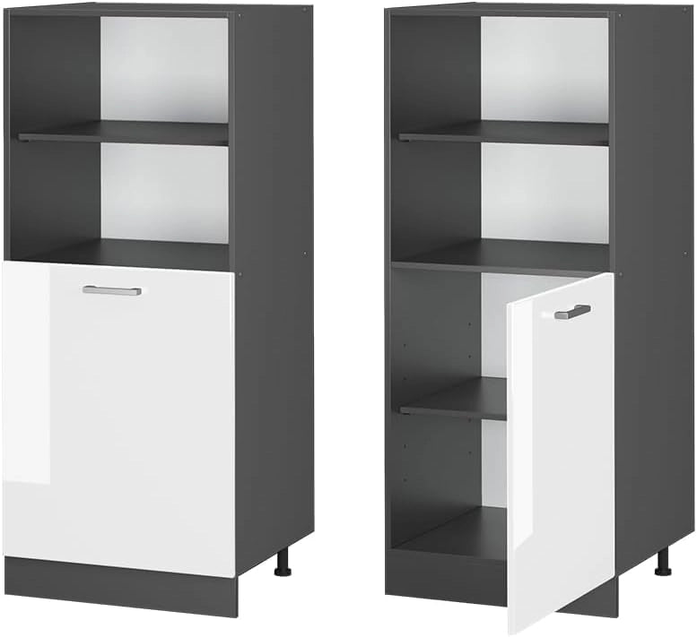 Mobile per forno da incasso R-Line, Bianco lucido, 60 cm, per la libera combinazione all'interno di sistemi cucina modulari