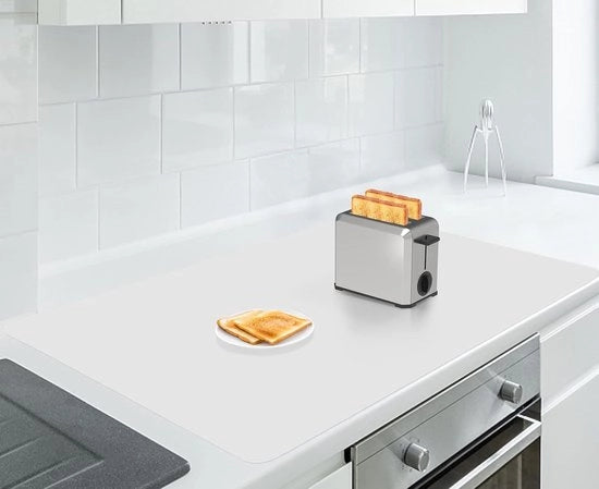 Matte siliconica multifunzionale, 90x60x0,2 cm, 2 mm spessa, resistente al calore, per piano di lavoro, idrorepellente e con superficie antiscivolo.