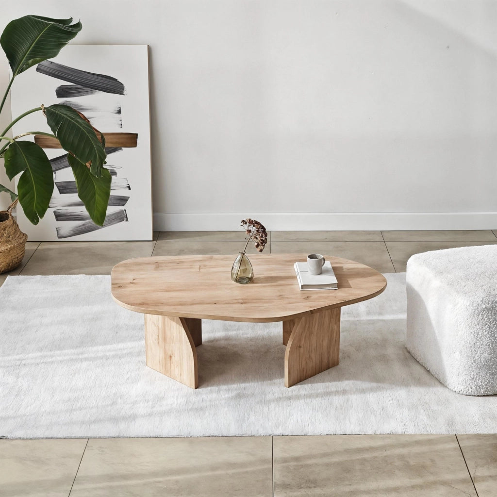Tavolino in legno "Rock" 100 x 60 x 35 cm - Rovere zaffiro