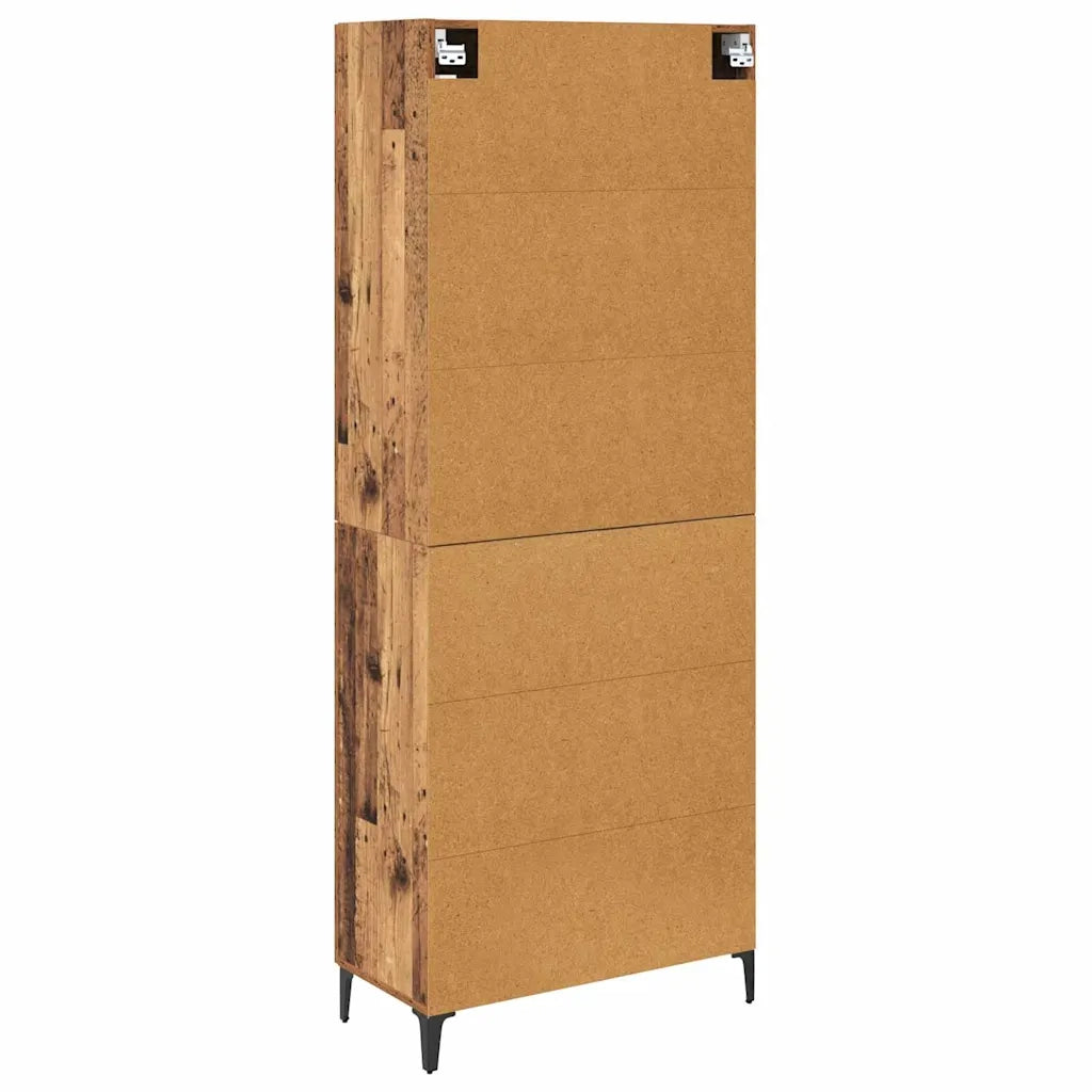 Credenza | Madia | Buffet da pranzo | Armadio da pranzo Legno vecchio 69,5 x 34 x 180 cm Legno multistrato