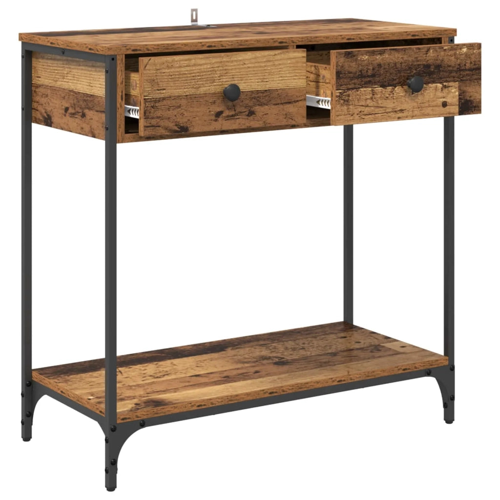 Tavolo consolle con cassetto Legno vecchio 75 x 34,5 x 75 cm 882248