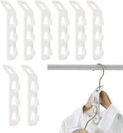 Set di appesi per abiti spazienti con 8 appesi - Appesi per abiti per vestiti a manica lunga - Organizzatore multifunzionale - Materiale in plastica durevole - Flessibile e regolabile
