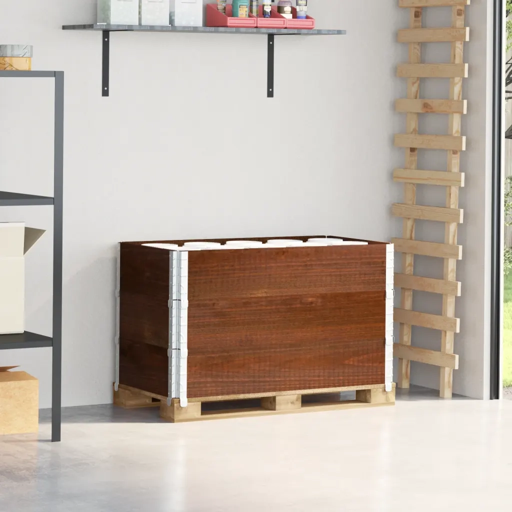 Paretali per Pallet 3 pz Marroni 100x50cm Legno Massello di Pino CFW8618995