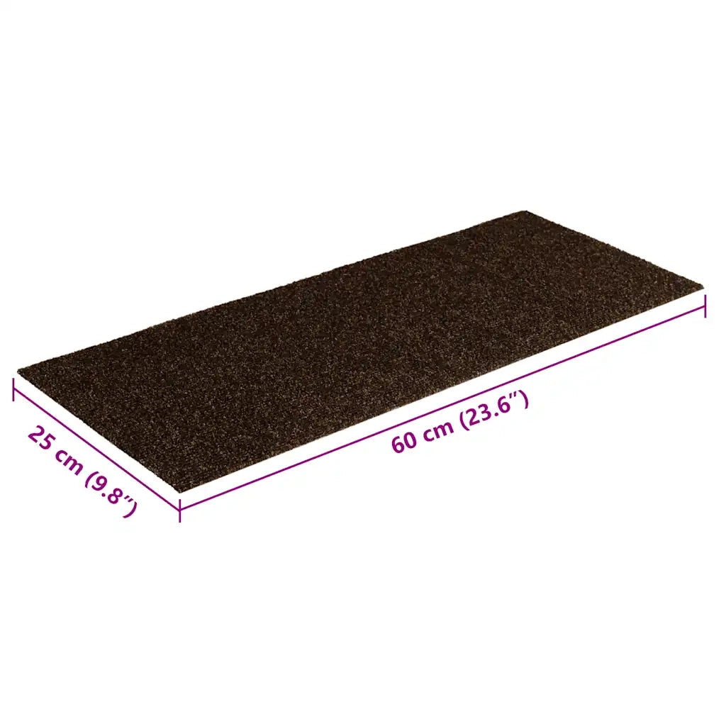 Tappetini per scale autoadesivi 15 pz | Gradini per Scale 60x25 cm marrone rettangolari