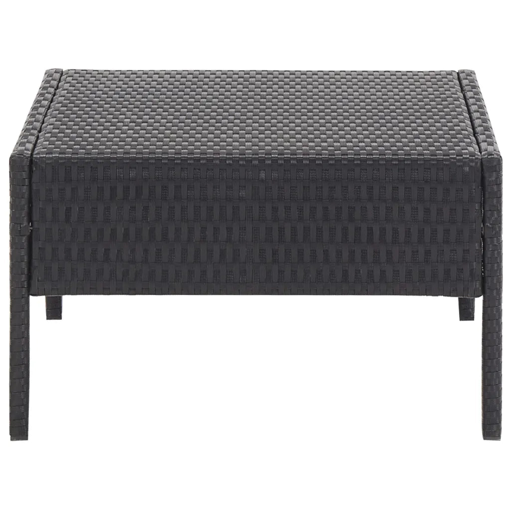 Set Divani da Giardino 5 pz con Cuscini in Polyrattan Nero cod mxl 35317