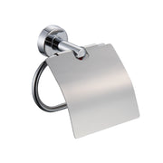 Porta rotolo carta chiuso DH cromo con fissaggio viti