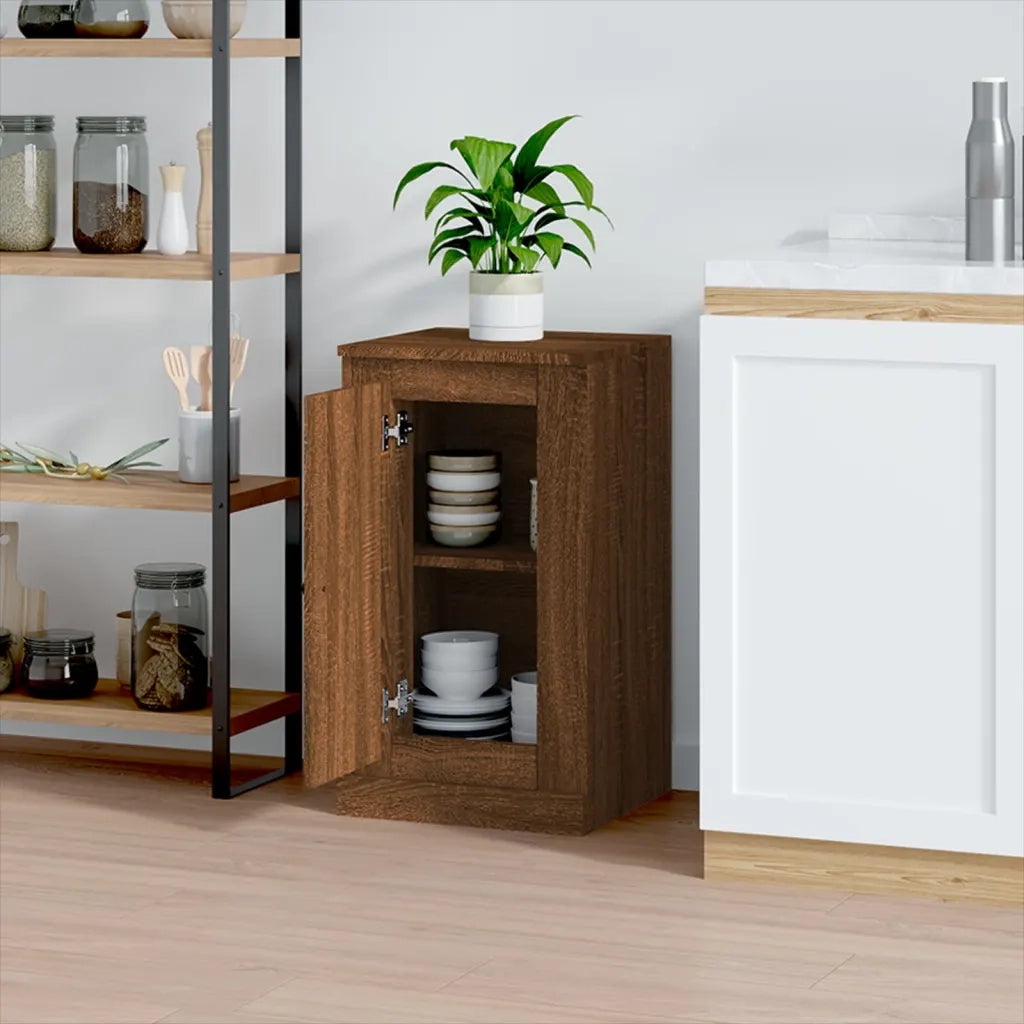 Credenza Rovere Marrone 37,5x35,5x67,5 cm in Legno Multistrato 816214