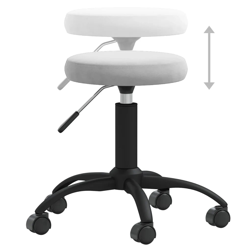 Sedia da Ufficio Girevole Grigio Chiaro in Velluto 333174