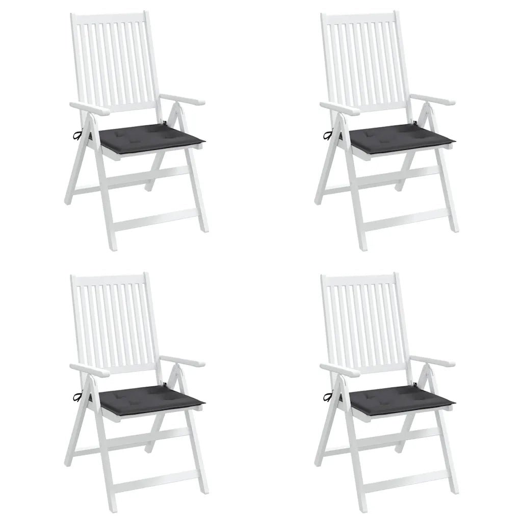 Cuscini per Sedia 4 pz Antracite 40x40x3 cm in Tessuto Oxford 47588