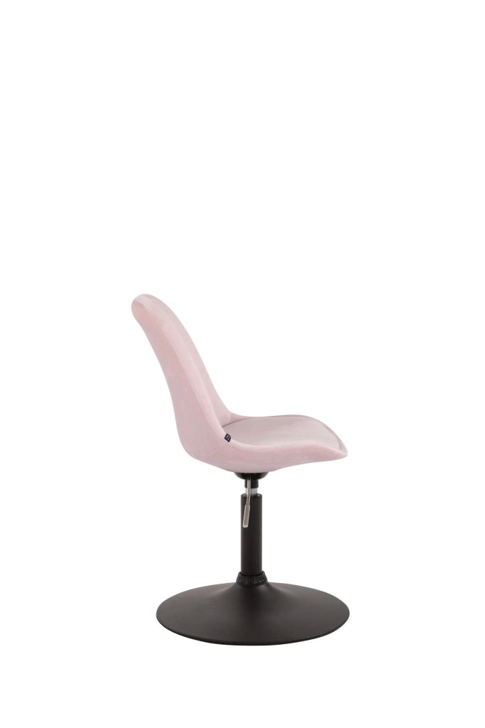 Sedia da pranzo Maverick in velluto rosa,nero