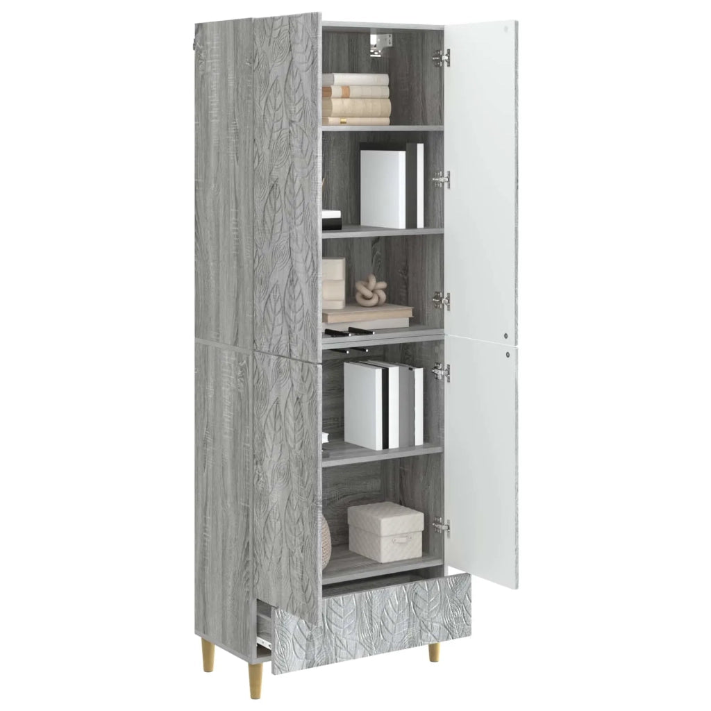 Set di armadi 2 pcs Sonoma grigio Legno ingegnerizzato